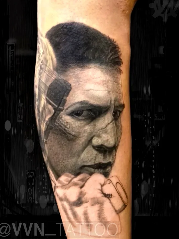male black and grey realism татуировка на forearm #51274 | Тату мастер Василий Ноговицын