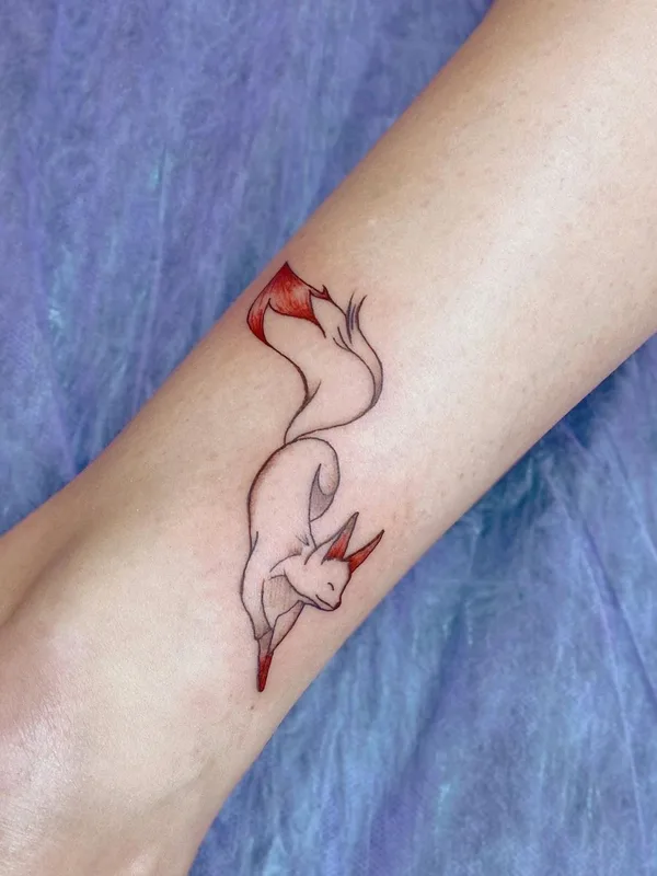color linework Tatuaggio su forearm #51306 | Tatuatore Крыло Татьяна