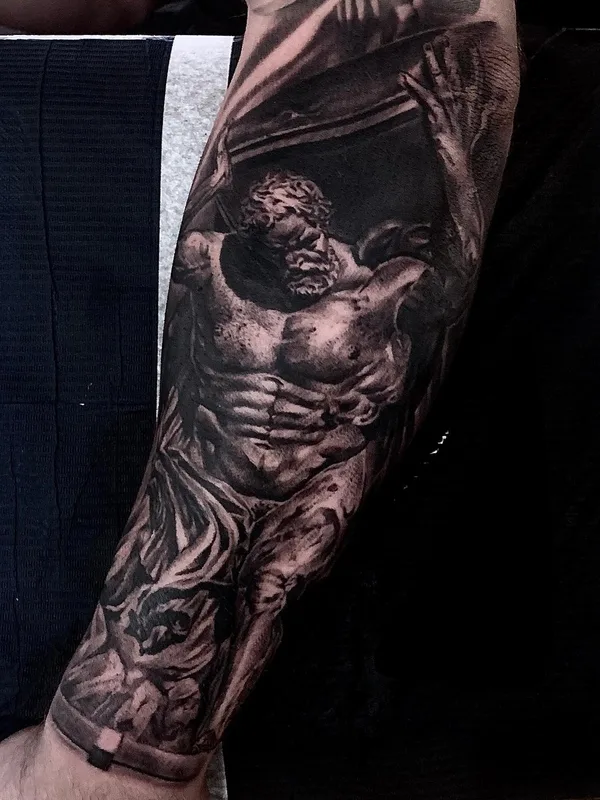 black and grey realism Tatuaggio su forearm #51329 | Tatuatore Денис Показанов