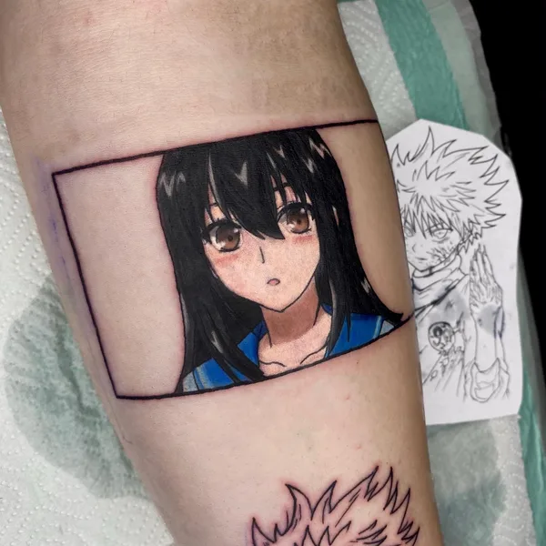 Anime tattoo by Оксана Афонина in Волгоград
