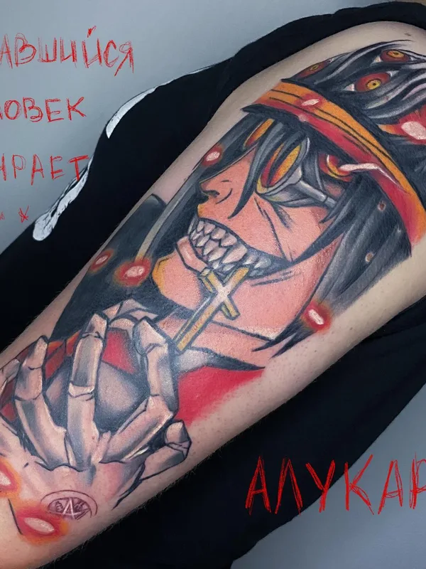color anime 타투 부위 upper arm #51372 | 타투이스트 Оксана Афонина