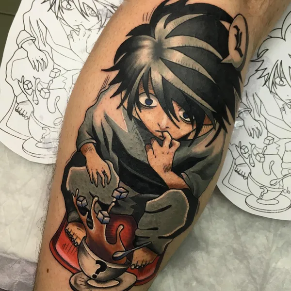 Anime tattoo by Оксана Афонина in Волгоград
