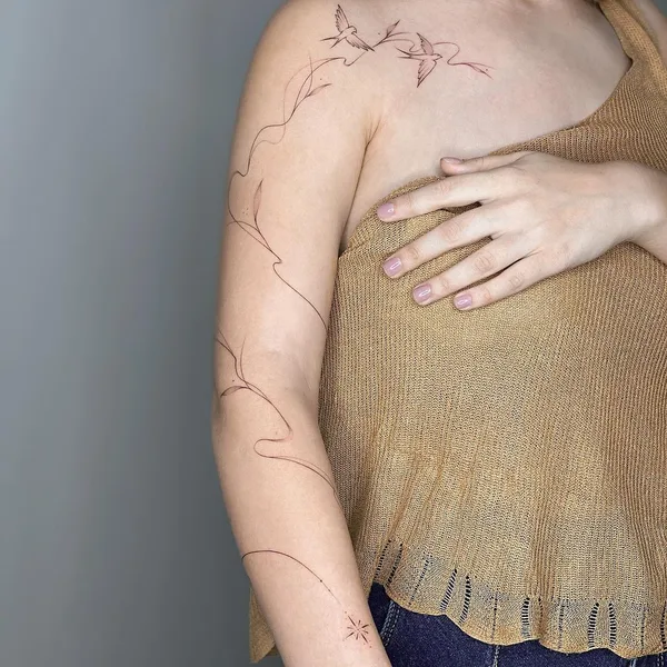 Graphic tattoo by Ольга Балашова in Волгоград