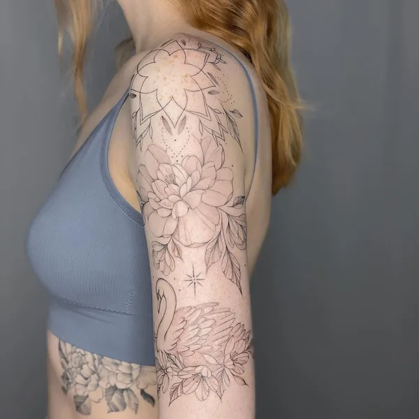 Graphic tattoo by Ольга Балашова in Волгоград