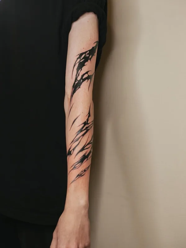 black abstract татуировка на forearm #51412 | Тату мастер Татьяна Волкер