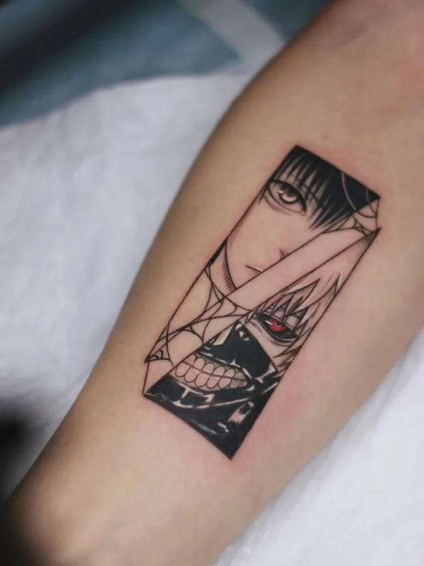 black and grey anime татуировка на forearm #51410 | Тату мастер Татьяна Волкер