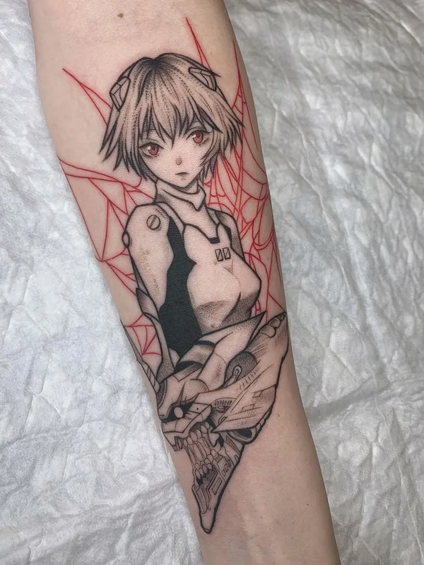 black and grey anime татуировка на forearm #51416 | Тату мастер Татьяна Волкер