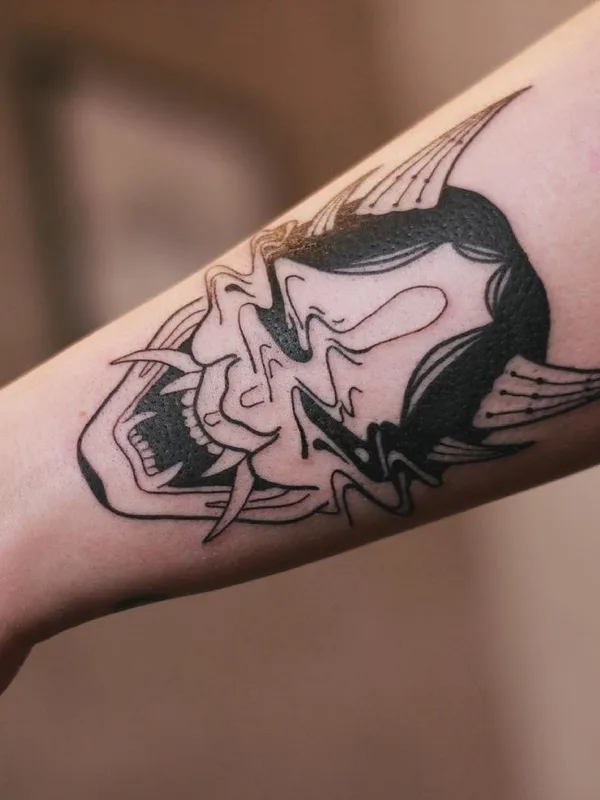 black blackwork татуировка на forearm #51409 | Тату мастер Татьяна Волкер