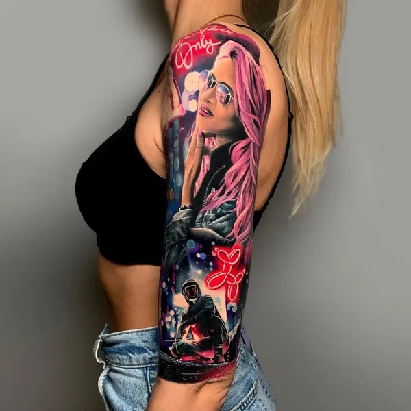 Portrait tattoo by Нина Кузнецова in Красноярск