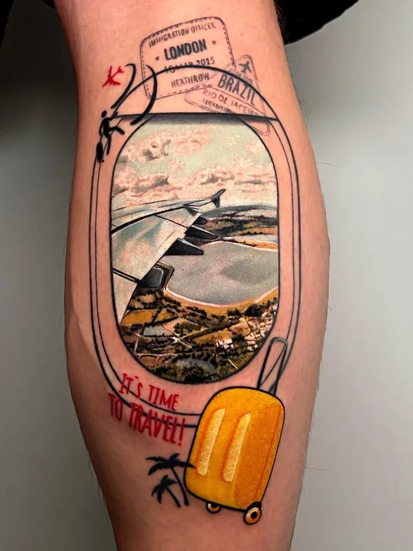 color illustrative Tatuaggio su calf #51451 | Tatuatore Нина Кузнецова