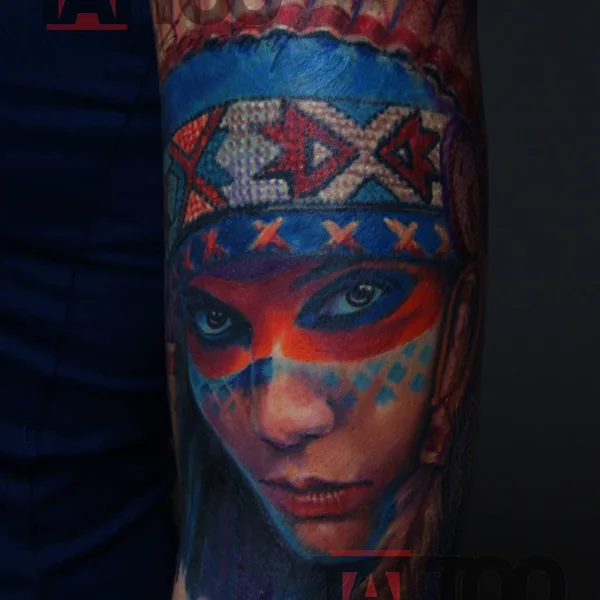 Portrait tattoo by Max Drugger in Волгодонск
