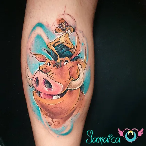 Watercolor tattoo by Jamaica Corridori