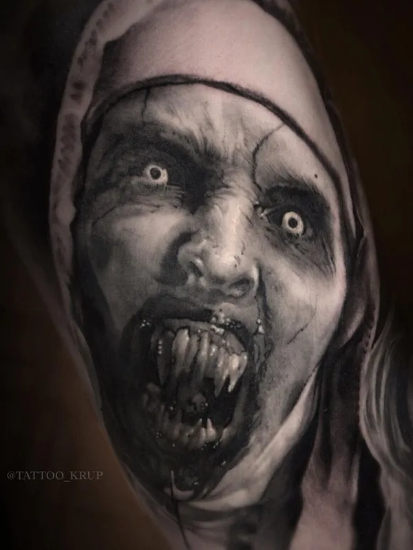 black and grey realism татуировка на upper arm #65216 | Тату мастер Макс Круп