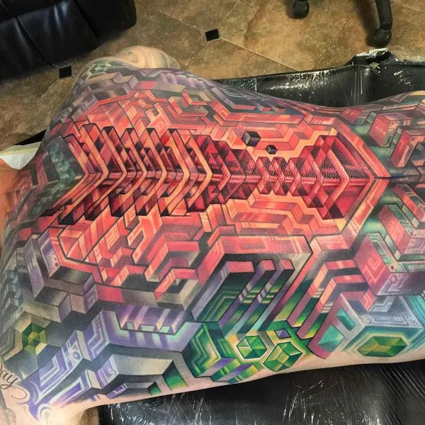 Biomechanical tattoo by Mike Cole