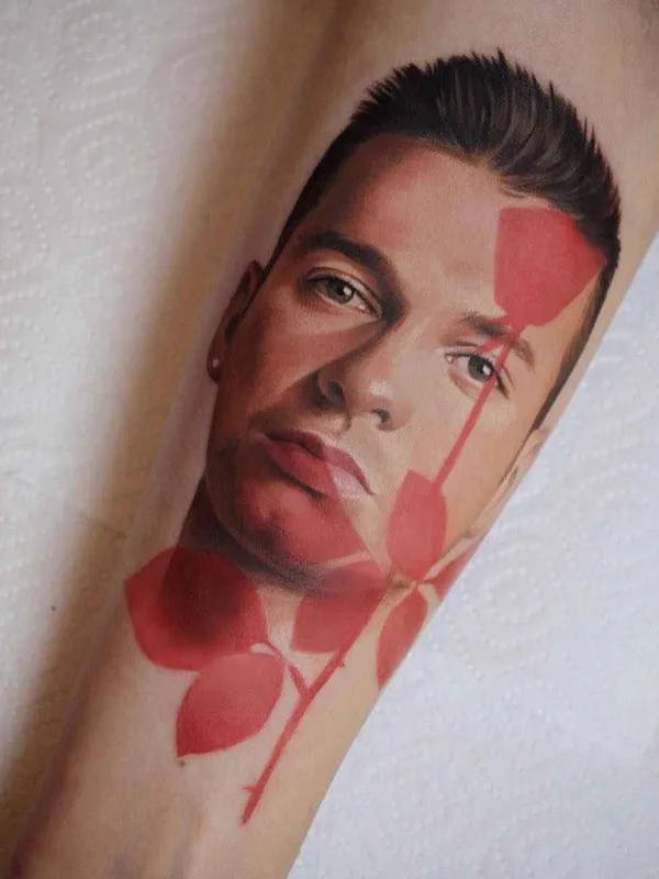 Portrait tattoo by Zinaida Pasko in London