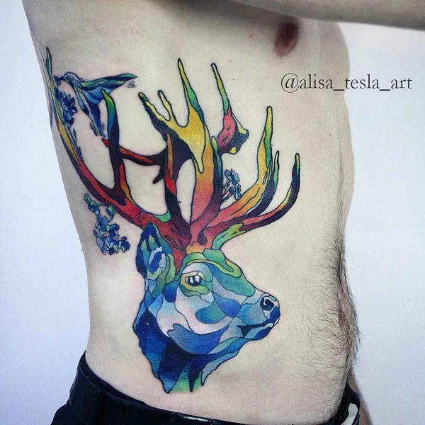 Graphic tattoo by Alisa Tesla in Saint Petersburg