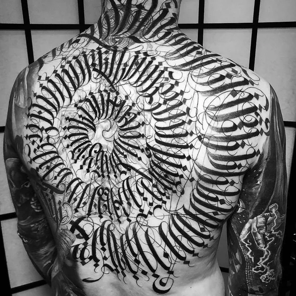 Lettering tattoo by MAYONAIZE