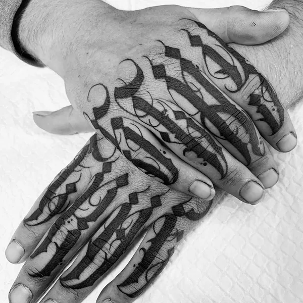 Lettering tattoo by MAYONAIZE