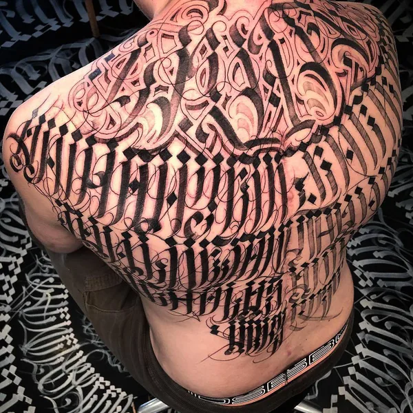 Lettering tattoo by MAYONAIZE