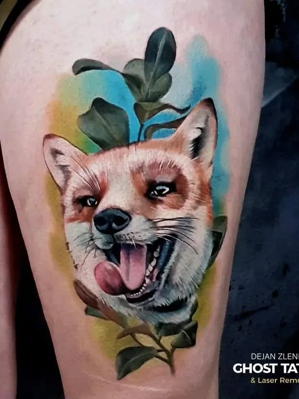 color realism tatouage sur thigh #66807 | Artiste tatoueur Dejan Zlendic