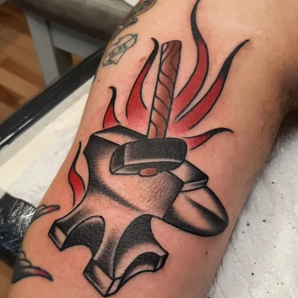 Traditional tattoo by Teethgrinder in Zagreb