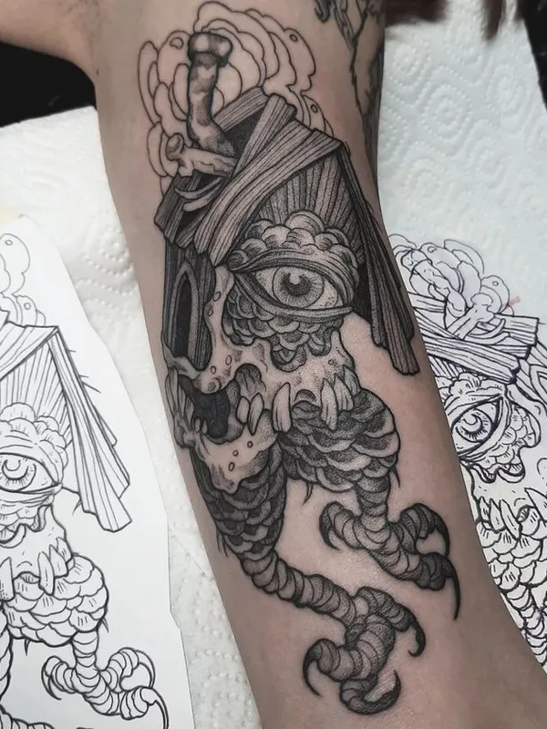 black and grey sketch Tatuagem em forearm #66829 | Tatuador Nadan Sarvan