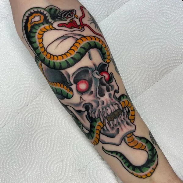 Traditional tattoo by Jesper Jørgensen in København
