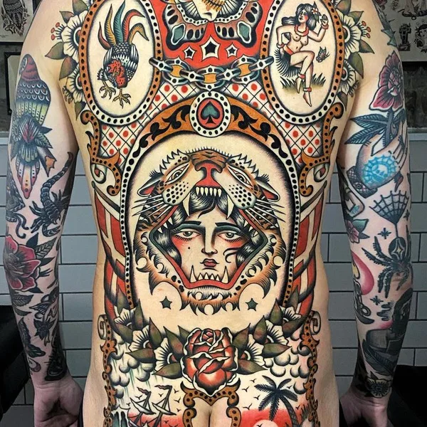 Traditional tattoo by Sigbjørn in København