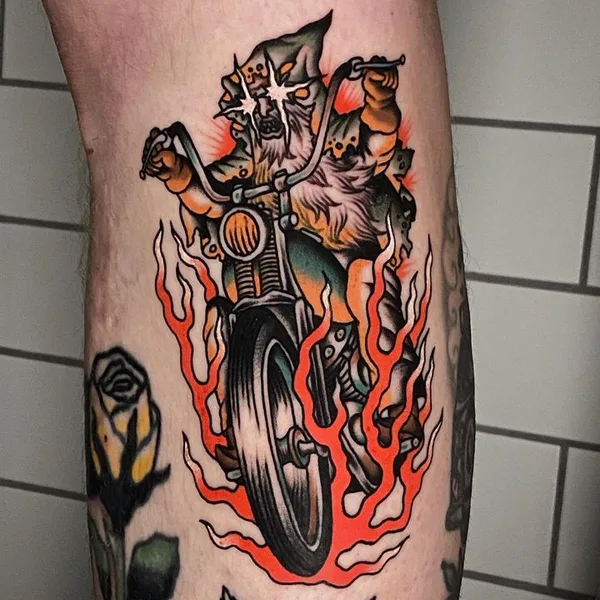 Traditional tattoo by Sigbjørn in København