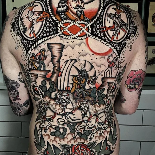 Traditional tattoo by Sigbjørn in København