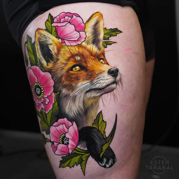 Illustrative tattoo by ESTER TARABAL in København