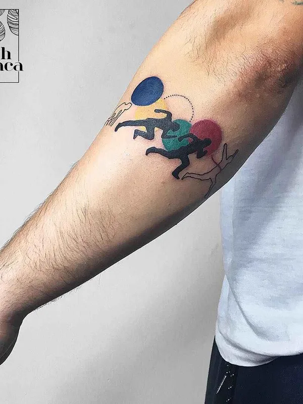 male color illustrative татуировка на forearm #4685 | Тату мастер Gülşah KARACA