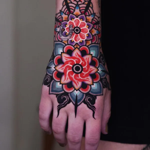 Ornamental tattoo by Kiwa in Seoul