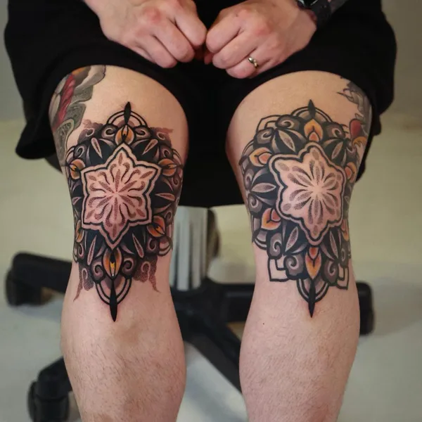 Ornamental tattoo by Kiwa in Seoul