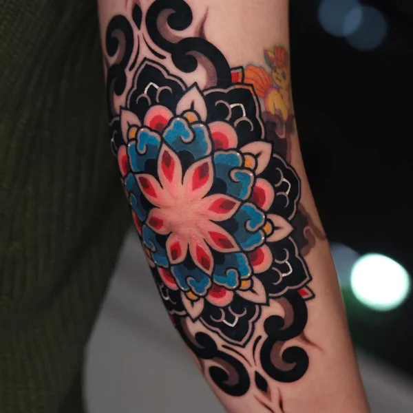 Ornamental tattoo by Kiwa in Seoul