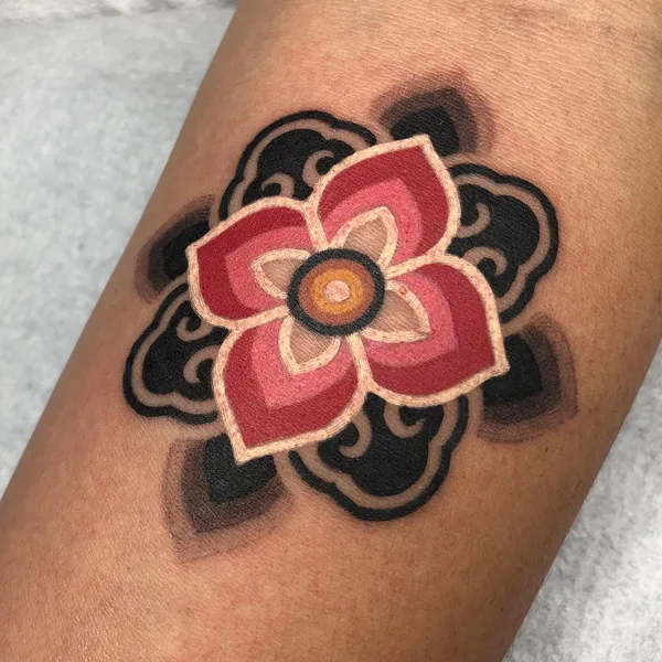 Ornamental tattoo by Kiwa in Seoul