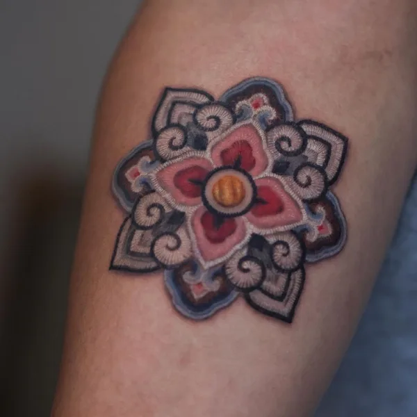 Ornamental tattoo by Kiwa in Seoul