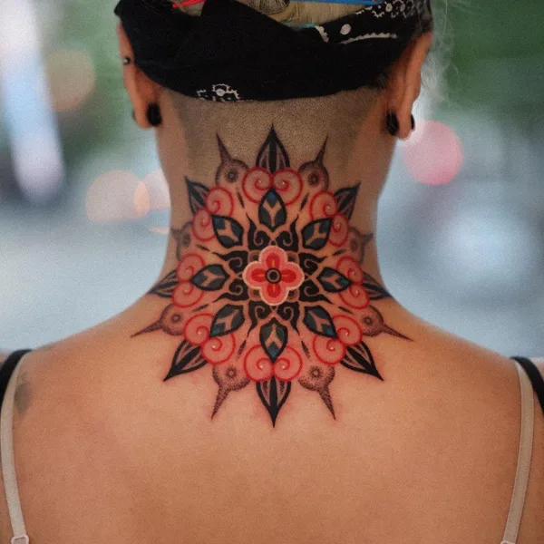 Ornamental tattoo by Kiwa in Seoul