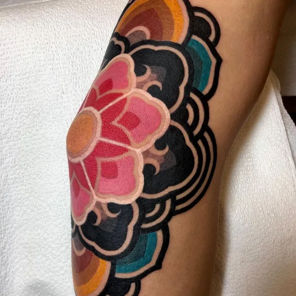 Ornamental tattoo by Kiwa in Seoul