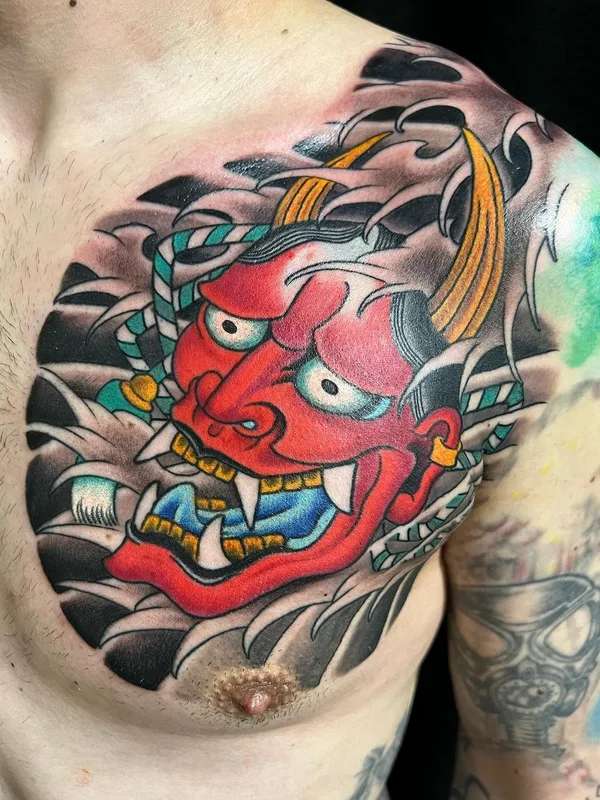 male color japanese tattoo auf chest #56969 | Tätowierer Rob Hamilton