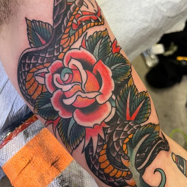 Traditional tattoo by Rob Hamilton in Washington, D.C.