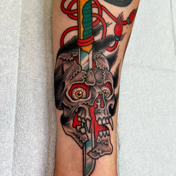Old School tattoo by Guilherme Bacellar in Washington, D.C.
