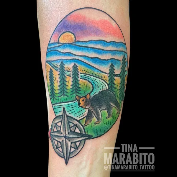 Traditional tattoo by Tina Marabito in Wilmington