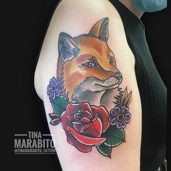 Traditional tattoo by Tina Marabito in Wilmington