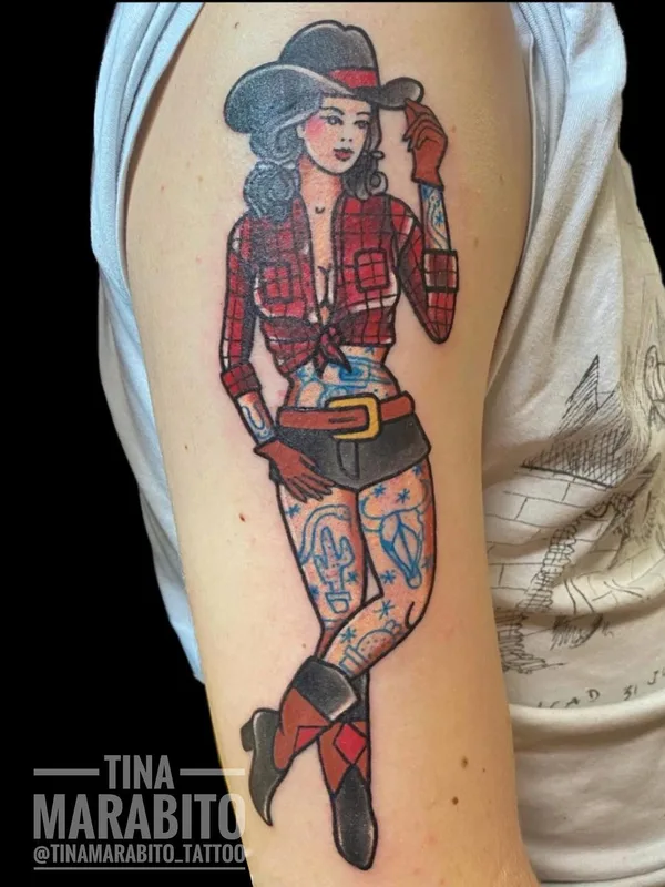 female color traditional 타투 부위 upper arm #57001 | 타투이스트 Tina Marabito