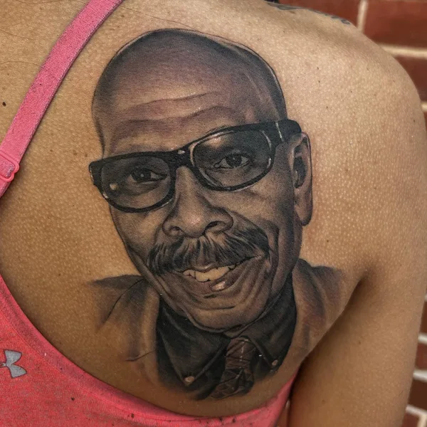 Portrait tattoo by Oba Jackson in Wilmington
