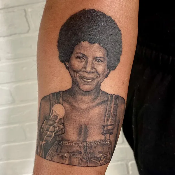 Portrait tattoo by Oba Jackson in Wilmington