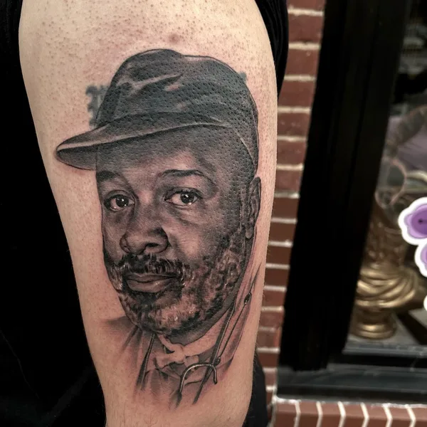 Portrait tattoo by Oba Jackson in Wilmington