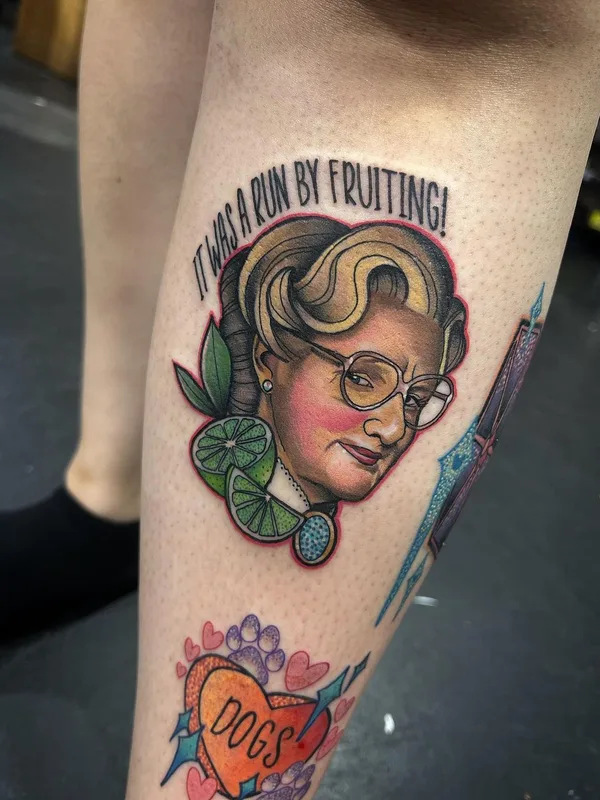color neo traditional Tatuaggio su calf #57033 | Tatuatore Anna Gabrielle