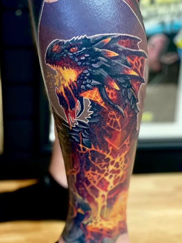 color realism Tatuagem em calf #57061 | Tatuador Sean Gilbert